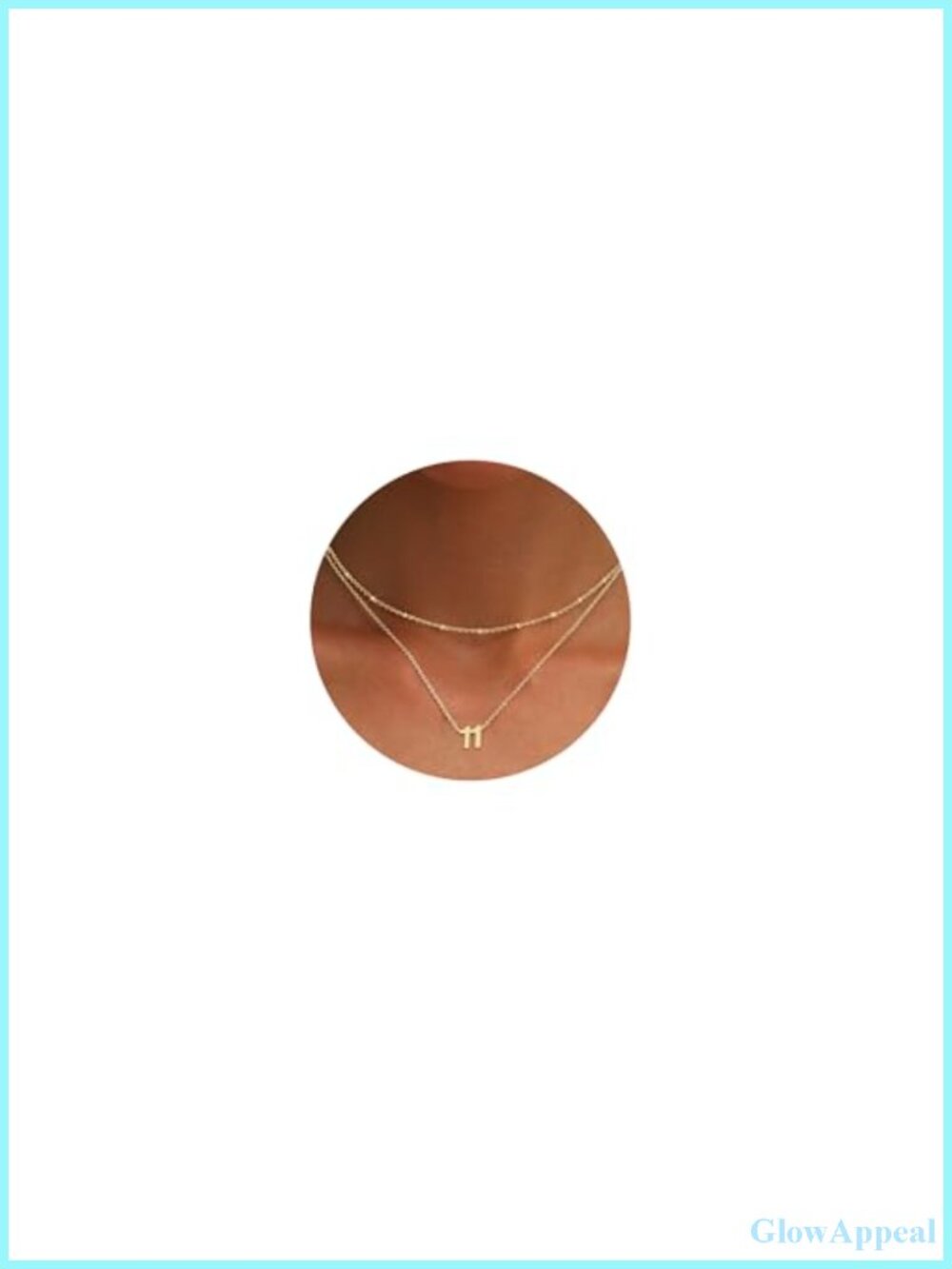 14K Gold Plated Number Necklace Layered Chain Pendant Women Gift Jewelry